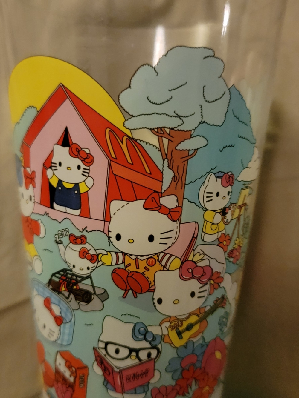 Hello Kitty Multicolor Printed Set Of 2 Cups McDonald - Hello Kitty Collector
